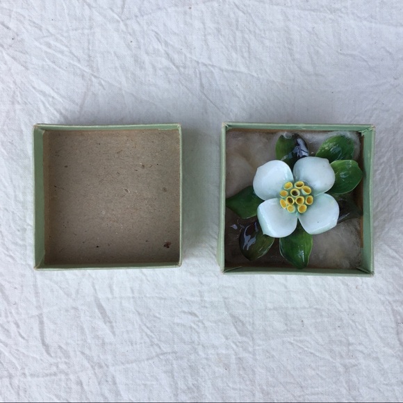 Vtg Cara China Staffordshire Brooch Pin Dogwood - Picture 8 of 12